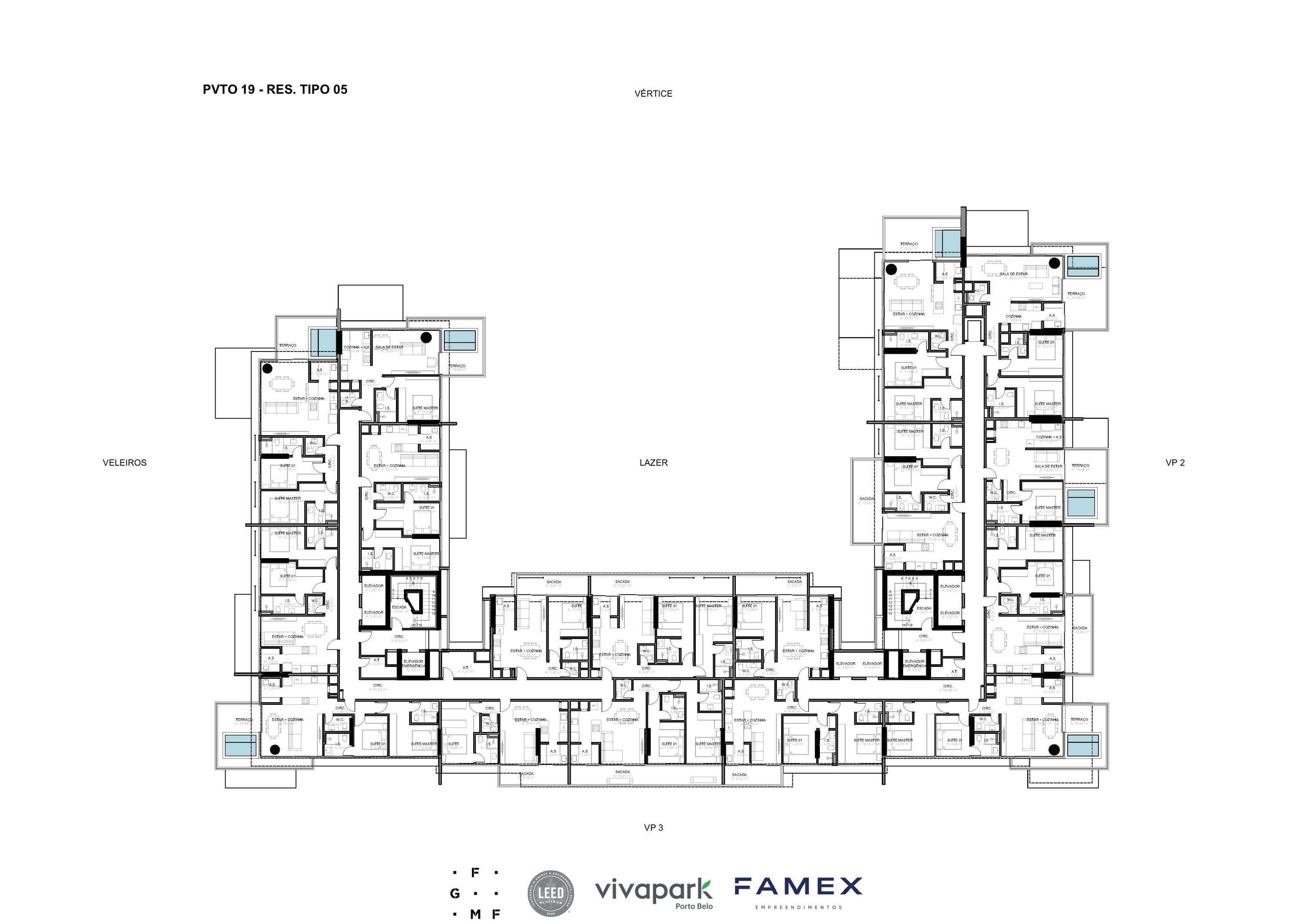 Vitta 27 – Pvto 19 – Pavimento tipo · Vivapark Porto Belo
