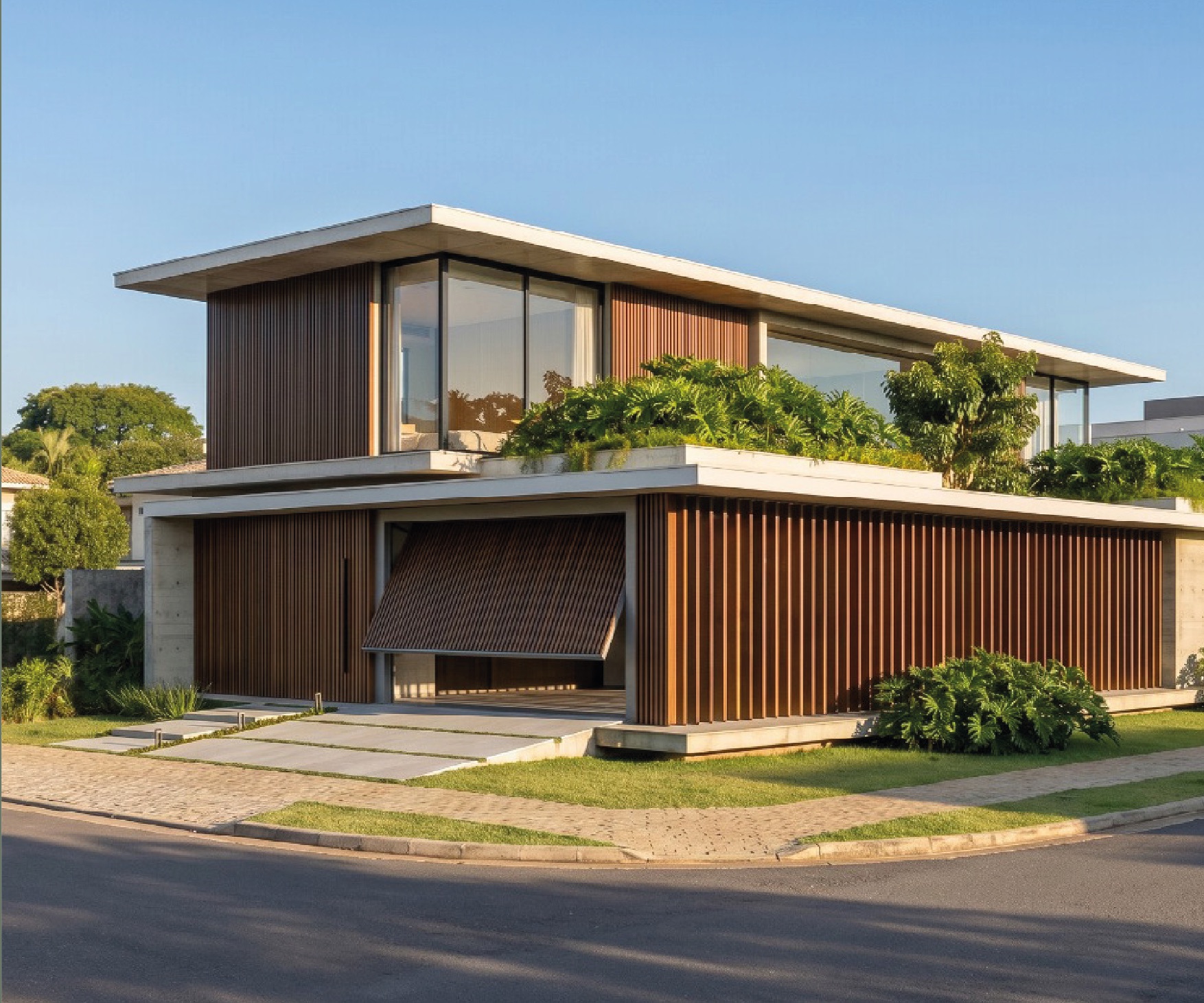 Fachada, garagem · Casa Jardim · Vivapark Porto Belo