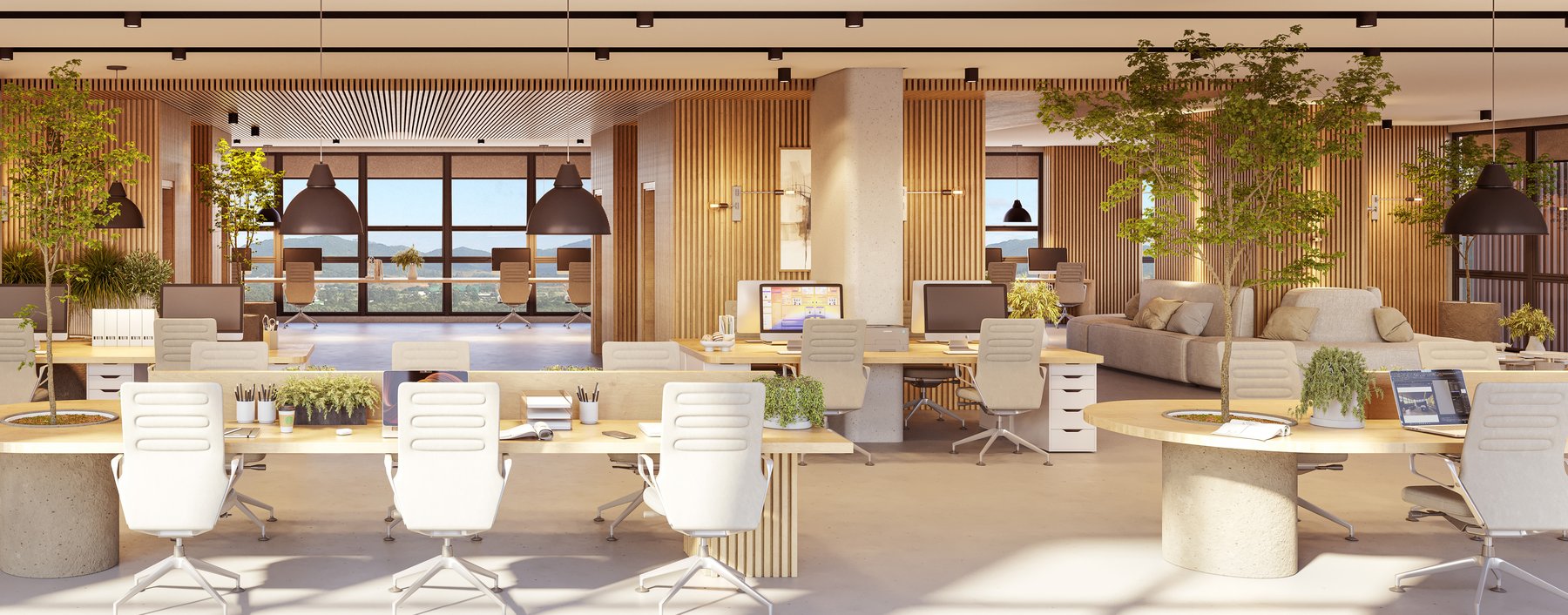 Office suite — full corporate floor with work stations · Veccel · Vivapark Porto Belo