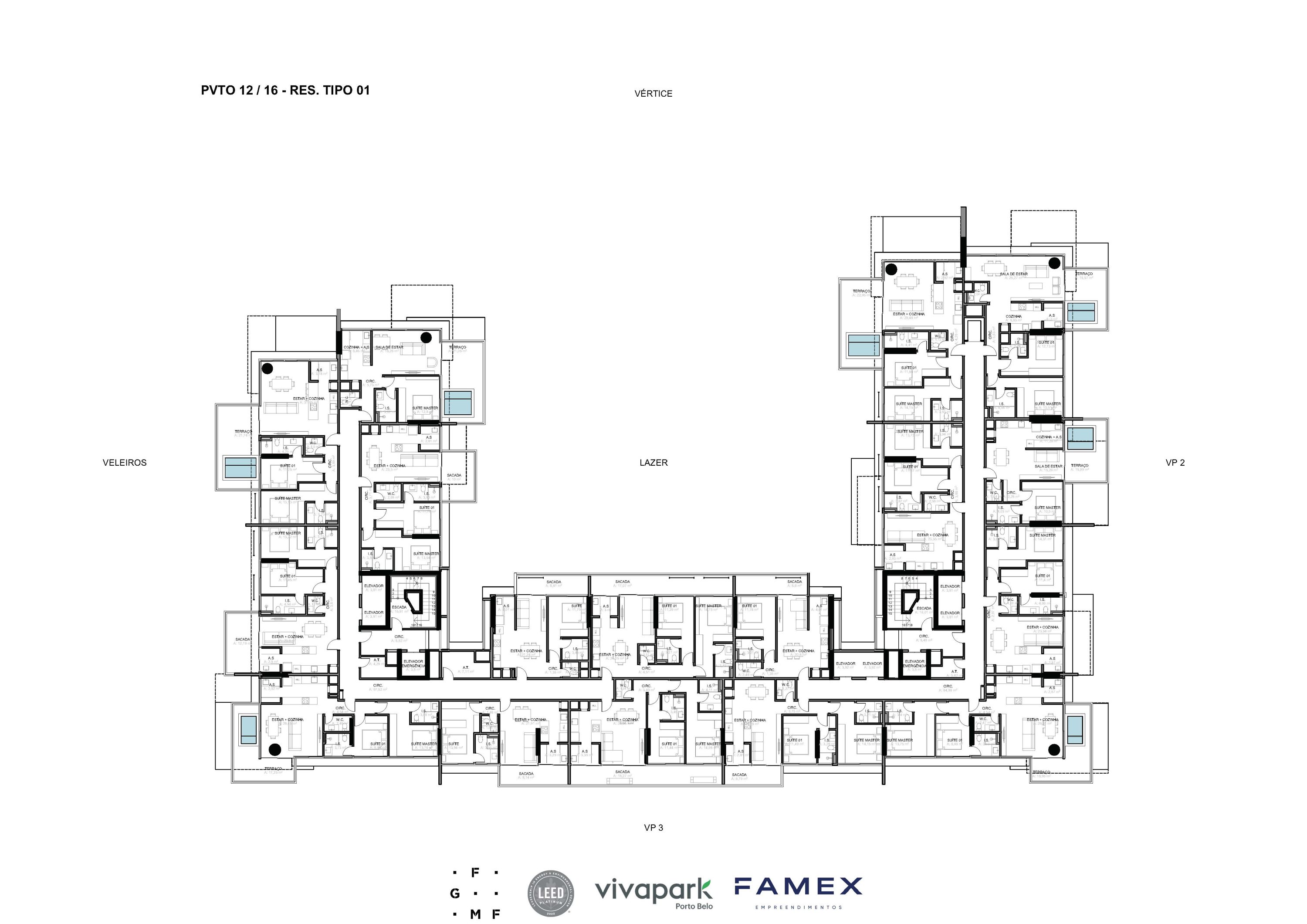 Vitta 27 – Pvto 12/16 – Pavimento tipo · Vivapark Porto Belo