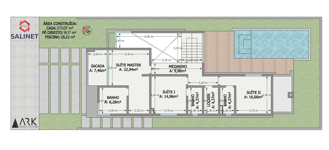 Planta baixa · Casa Q08 L14 · Vivapark Porto Belo
