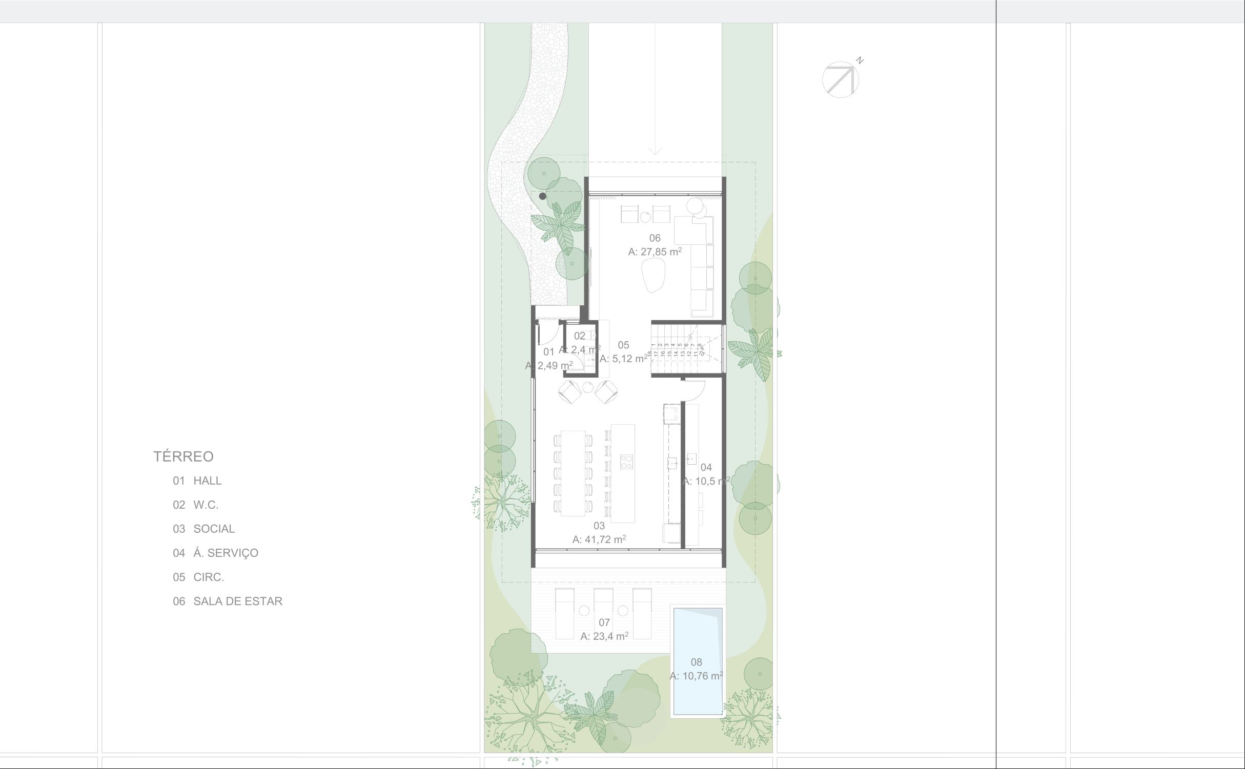 Floor plan - Ground Floor · Casa Entre Planos · Vivapark Porto Belo