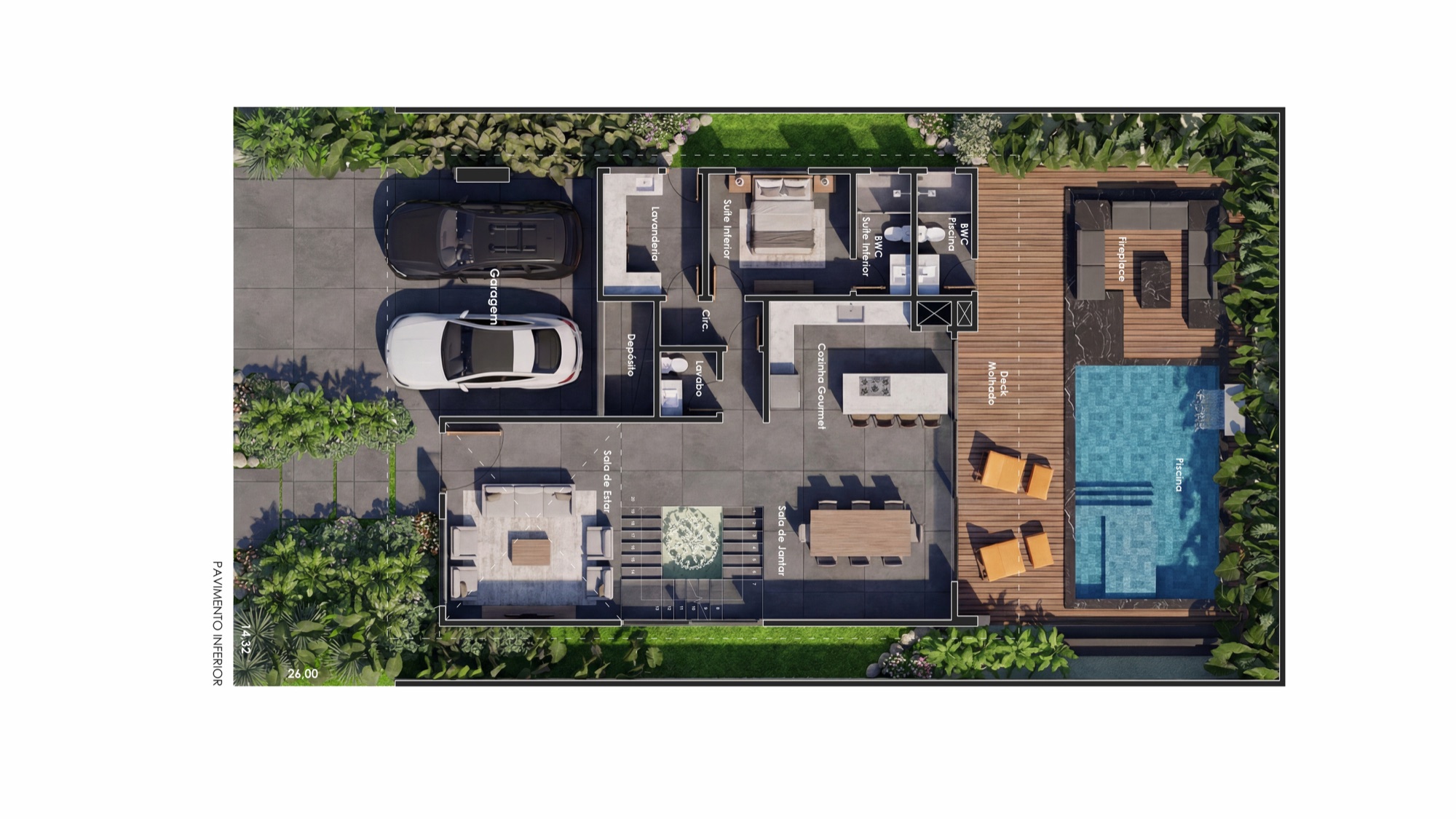 Lower Level Plan · Casa Void · Vivapark Porto Belo
