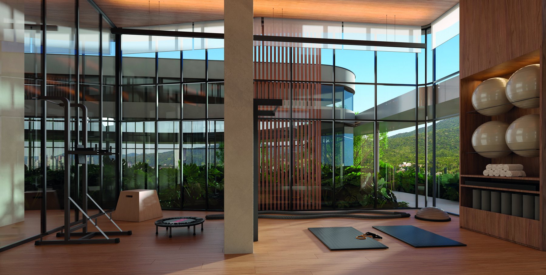 Espaço funcional integrado ao fitness · Valence · Vivapark Porto Belo