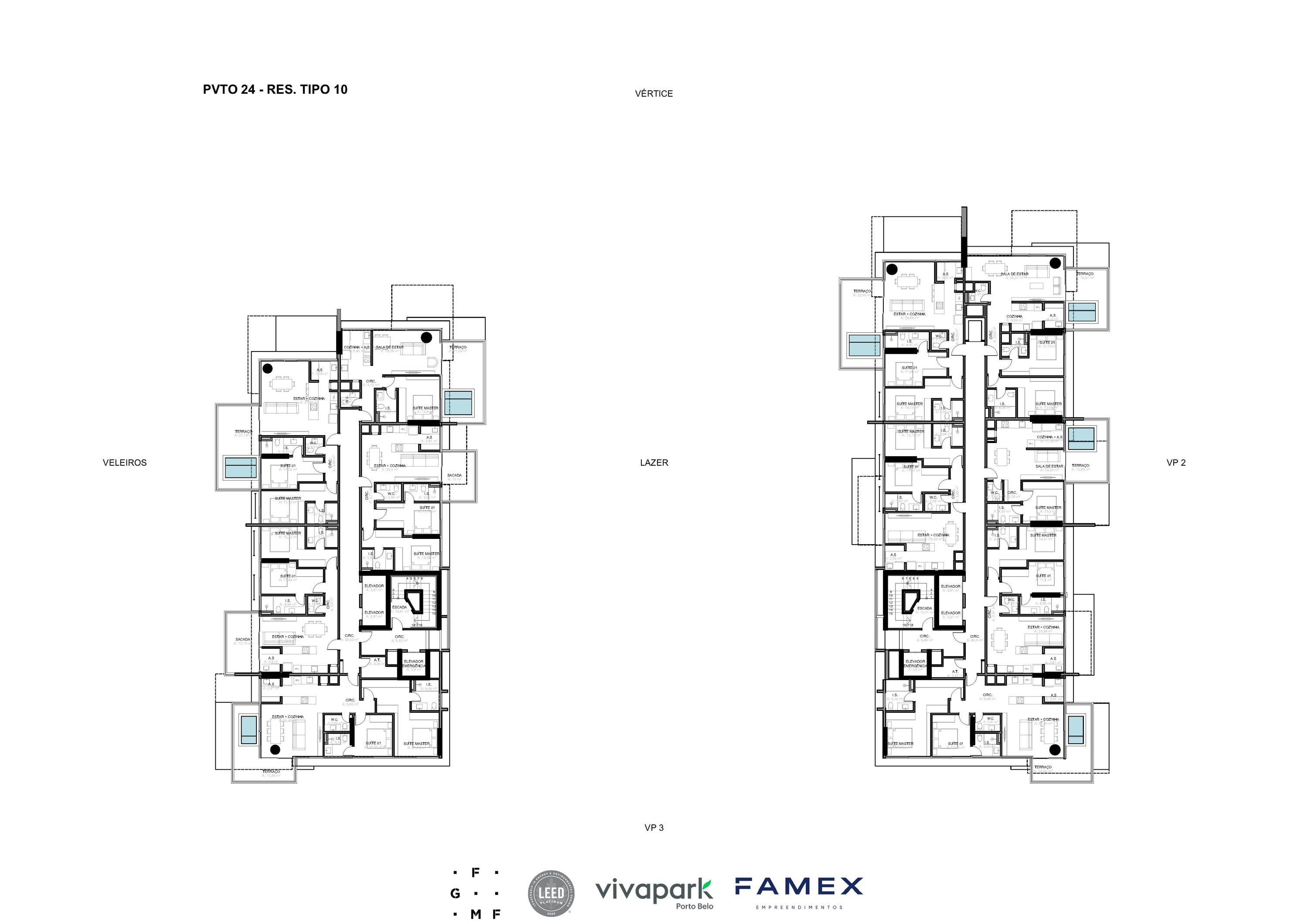 Vitta 27 – Pvto 24 – Pavimento tipo · Vivapark Porto Belo