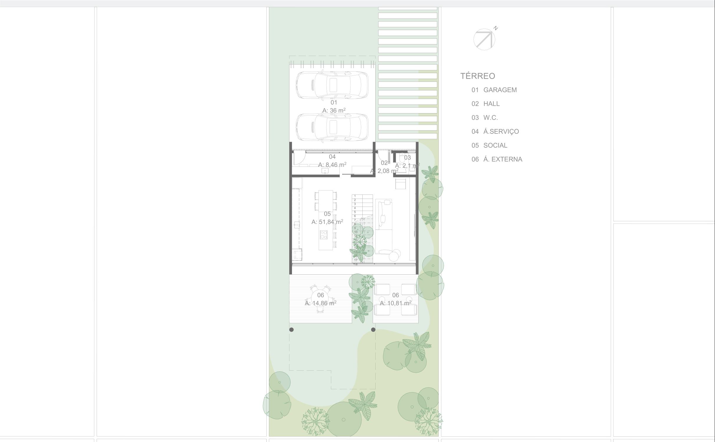 Floor plan - Ground floor · Casa Pórtico · Vivapark Porto Belo