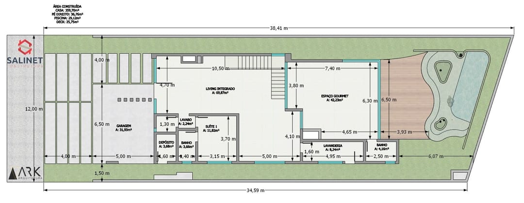 Planta baixa · Casa Q05 L04 · Vivapark Porto Belo