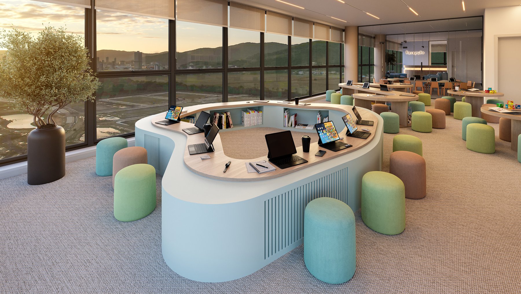 Office suite — collaborative space · Veccel · Vivapark Porto Belo