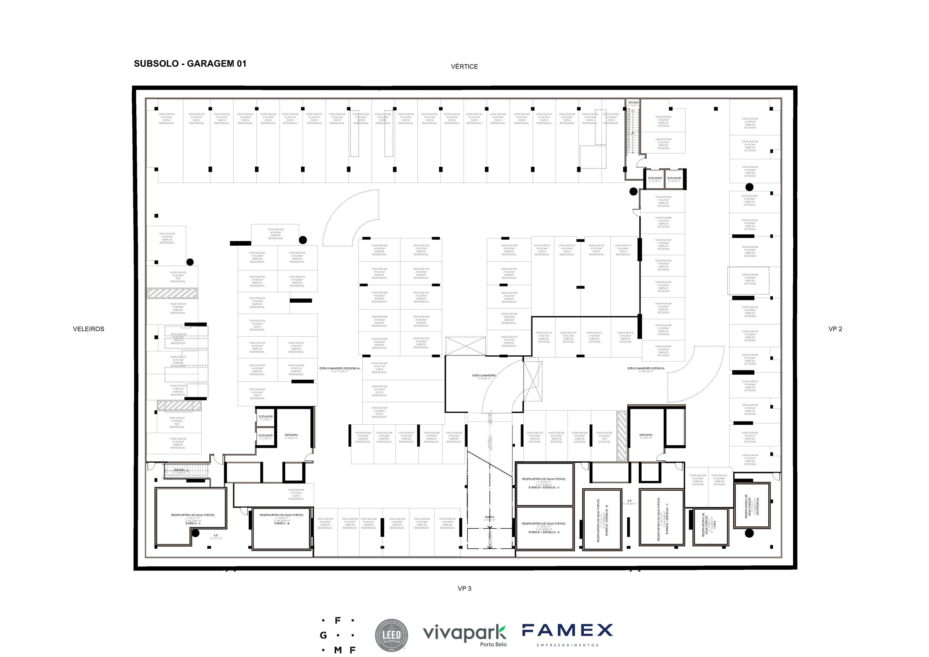 Vitta 27 – Subsolo – Garagem 01 · Vivapark Porto Belo