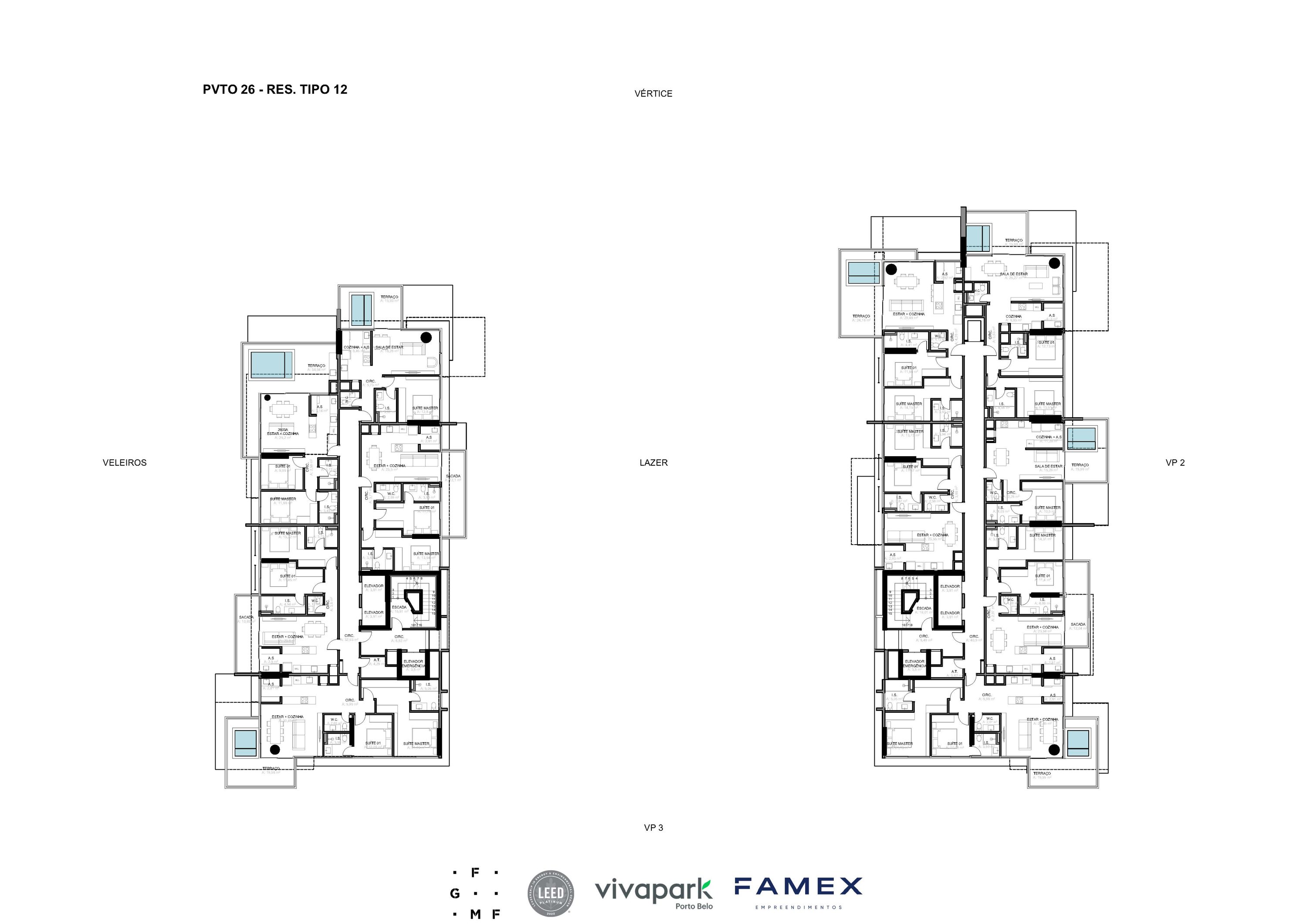 Vitta 27 – Pvto 26 – Pavimento tipo · Vivapark Porto Belo