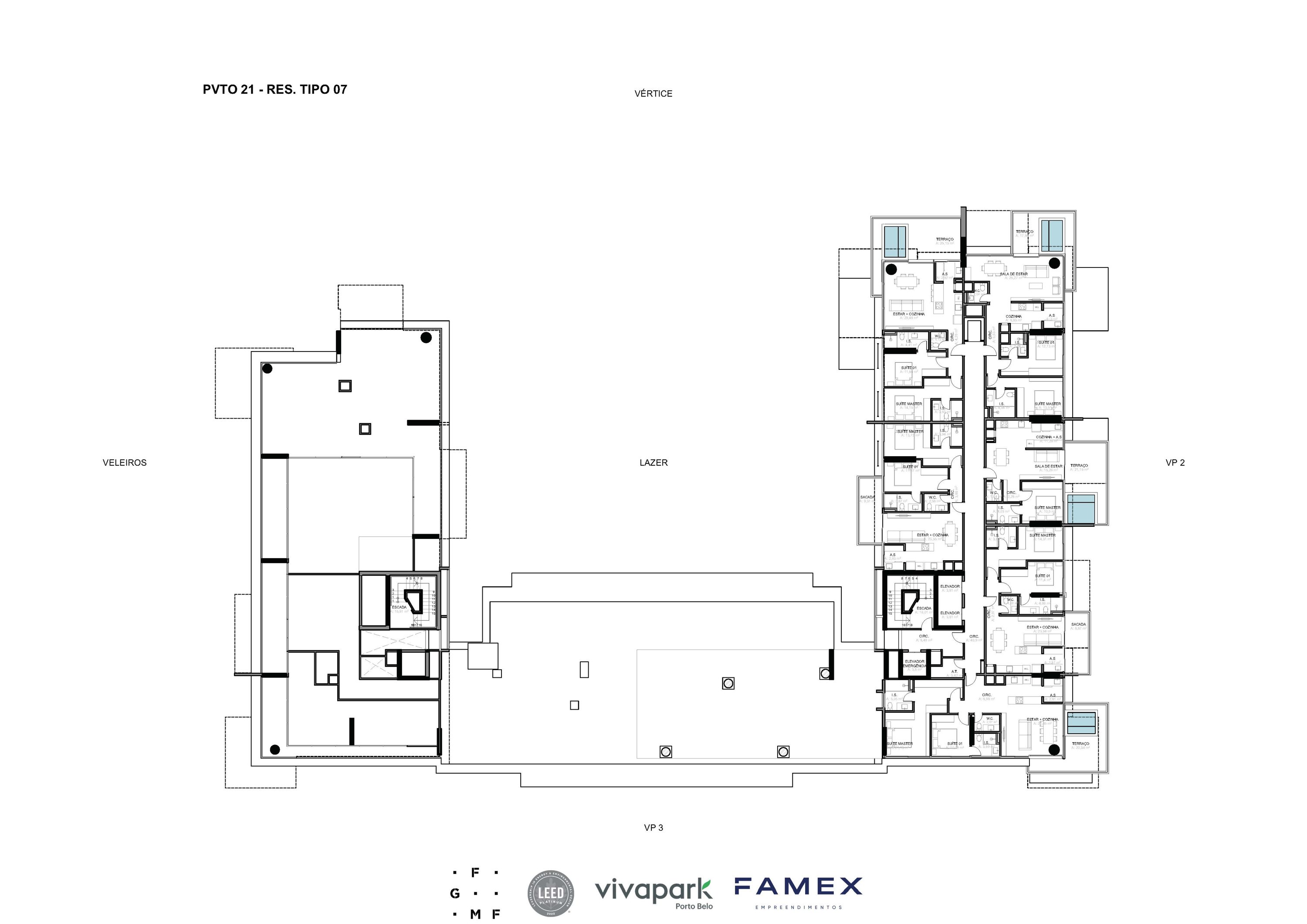 Vitta 27 – Pvto 21 – Pavimento tipo · Vivapark Porto Belo