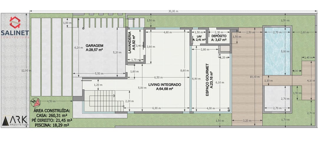 Planta baixa · Casa Q10 L05 · Vivapark Porto Belo