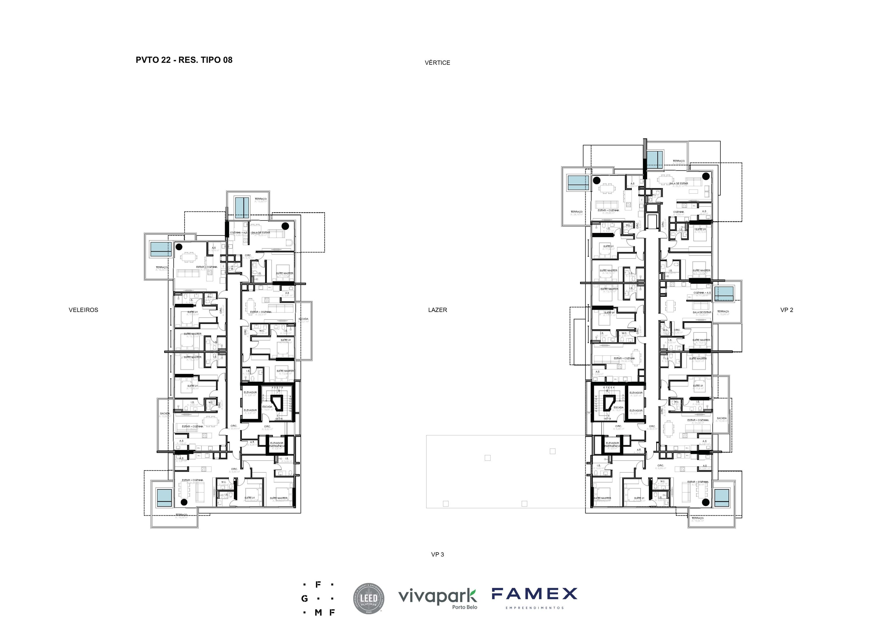 Vitta 27 – Pvto 22 – Pavimento tipo · Vivapark Porto Belo