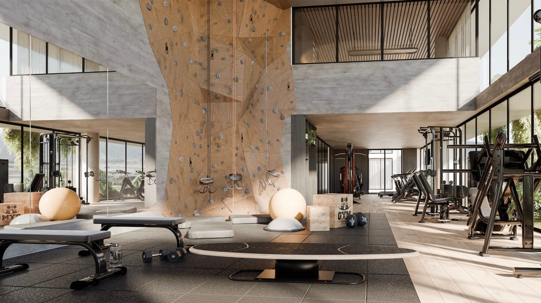 Academia com parede de escalada · Videiras · Vivapark Porto Belo