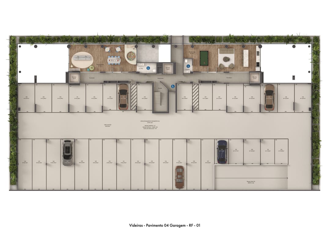 4º pavimento · Garagem · Videiras · Vivapark Porto Belo