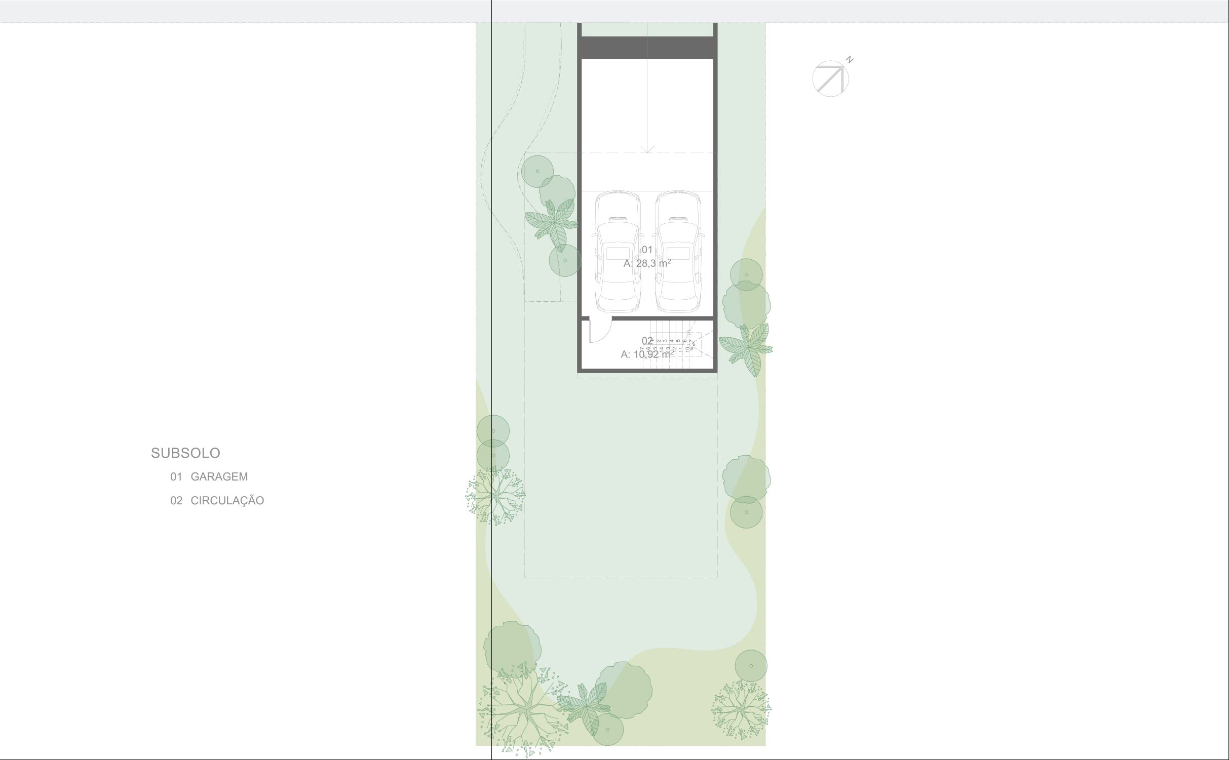 Floor plan - Basement · Casa Entre Planos · Vivapark Porto Belo