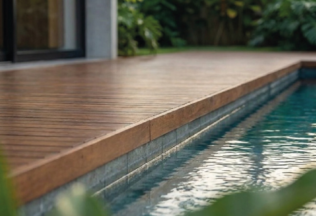 Deck da piscina · Casa Jardim · Vivapark Porto Belo