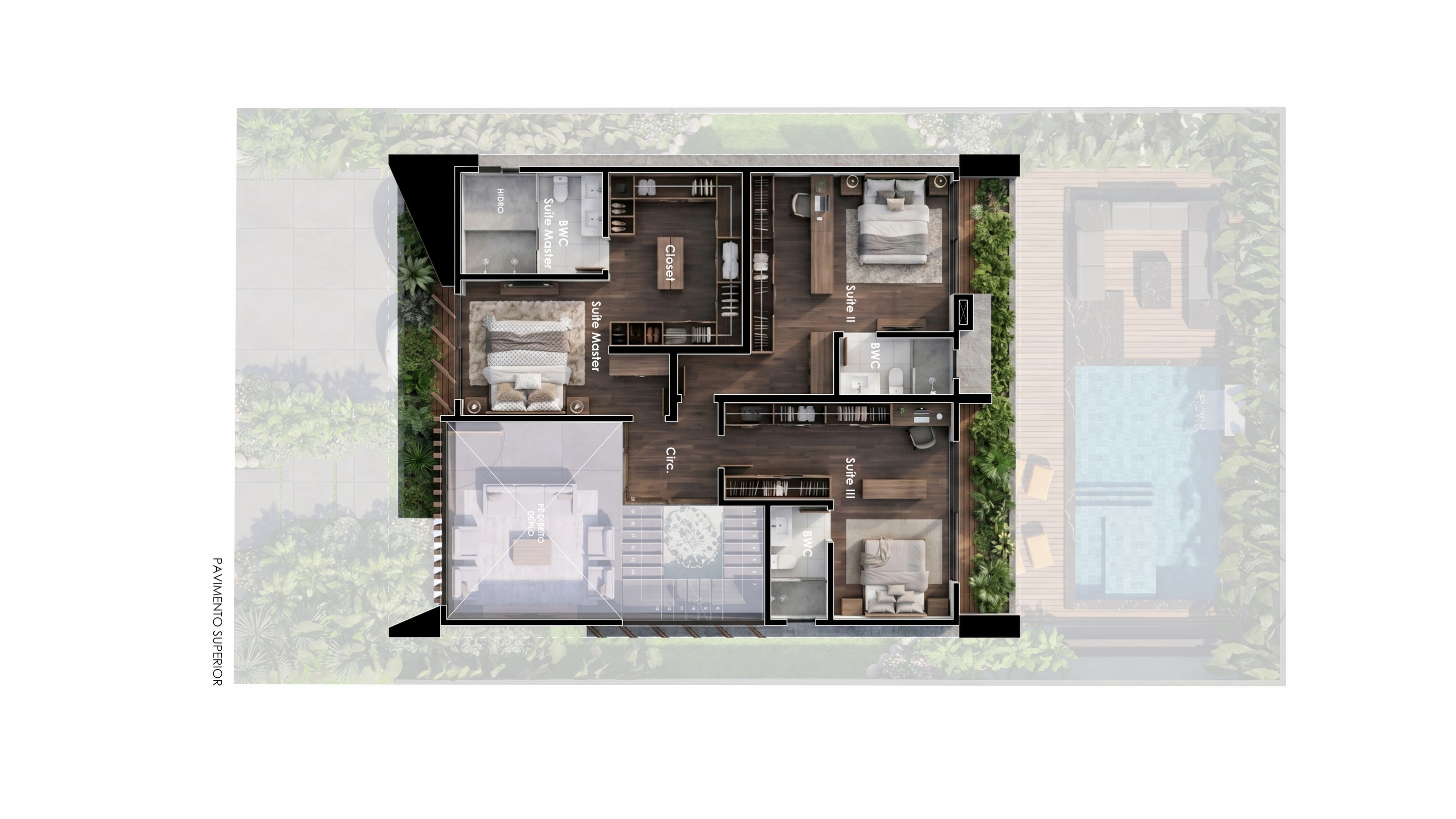 Upper Level Plan · Casa Void · Vivapark Porto Belo