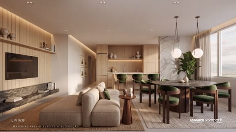 Model apartment — living room of the 2-suite · INC 31 · Vivapark Porto Belo