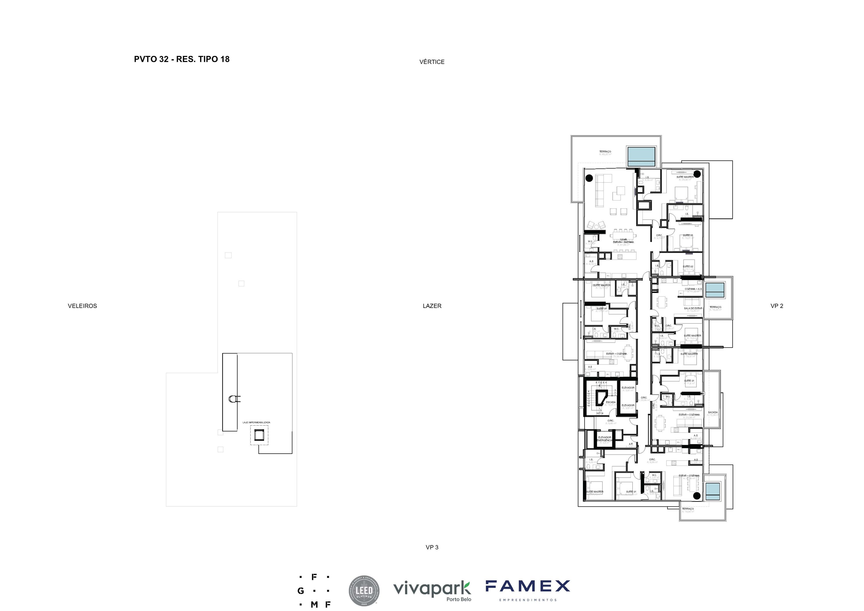 Vitta 27 – Pvto 32 – Pavimento tipo · Vivapark Porto Belo