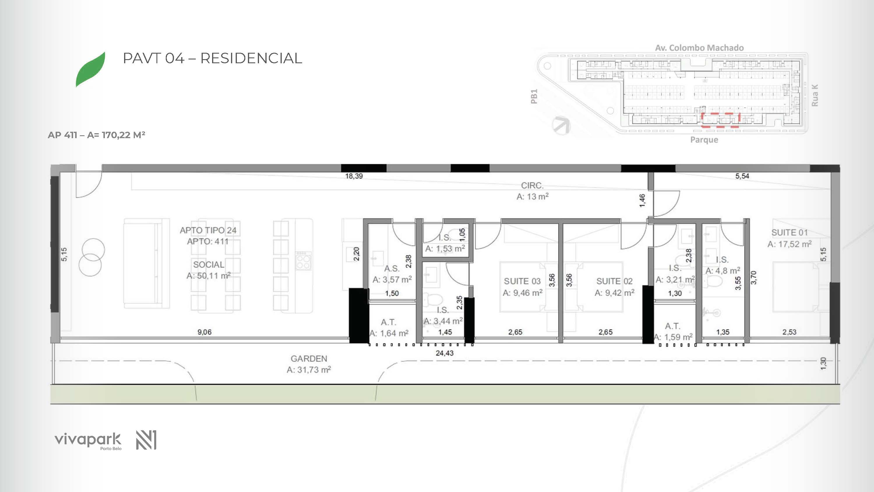 Embasamento · Apto 411 · planta técnica