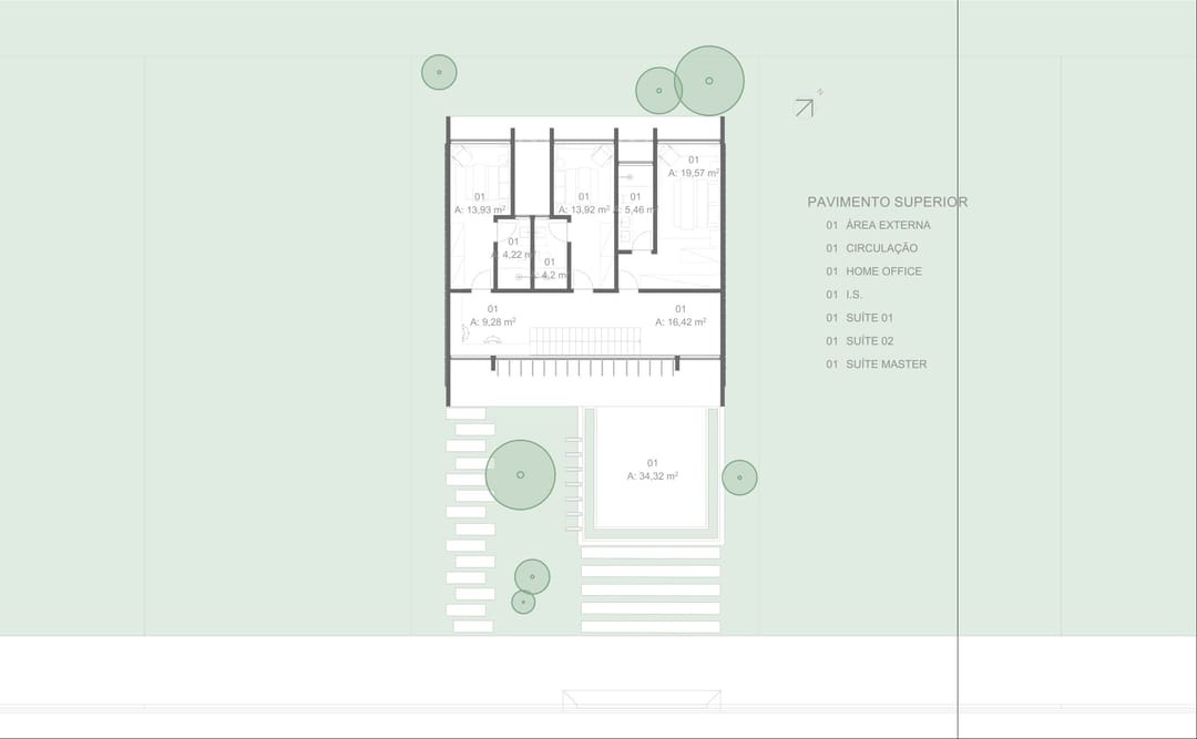 Planta - Piso Superior · Casa Terraço · Vivapark Porto Belo