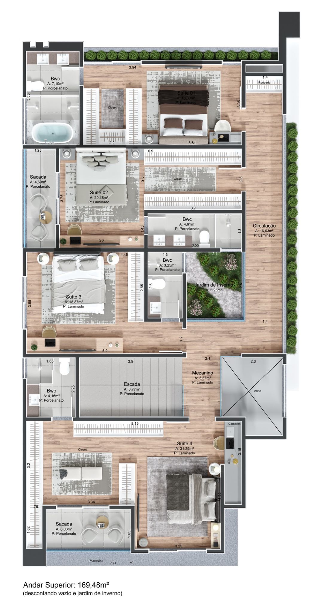 Planta baixa · Casa Q08 L01 · Vivapark Porto Belo