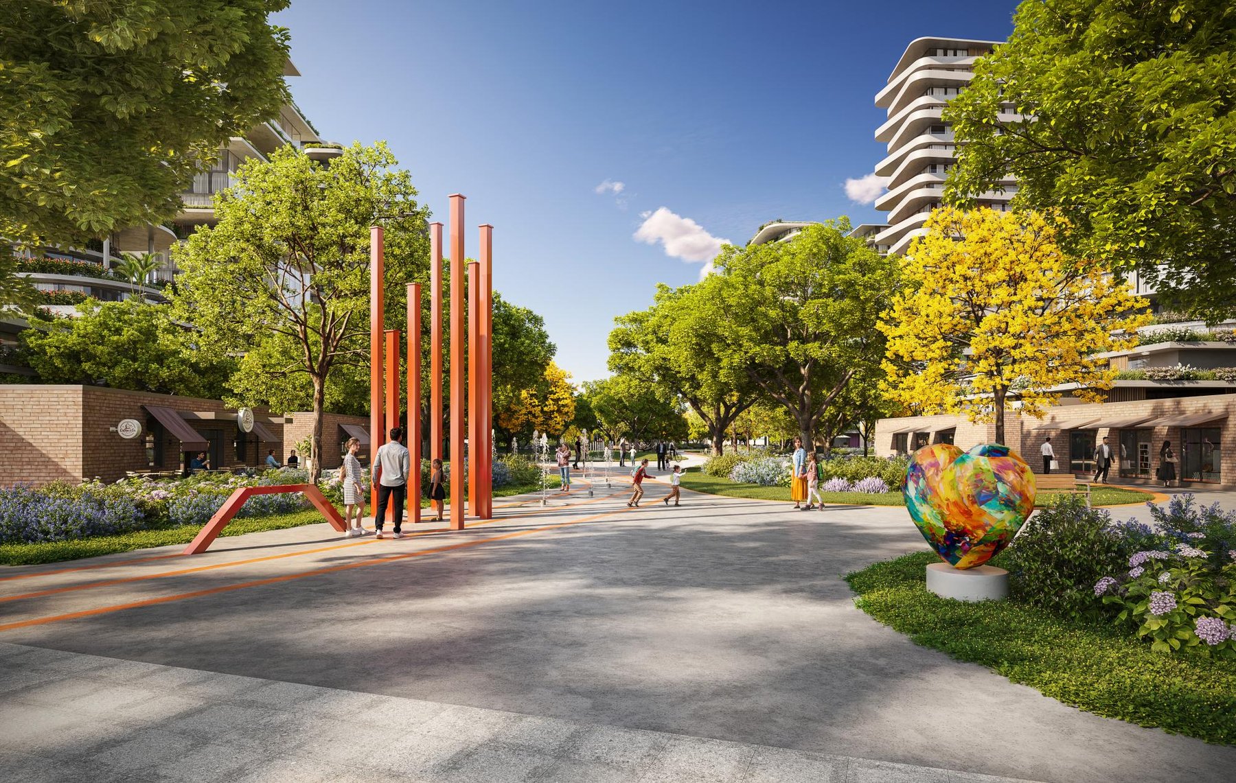 Vista das instalações artísticas no parque · INC 31 · Vivapark Porto Belo