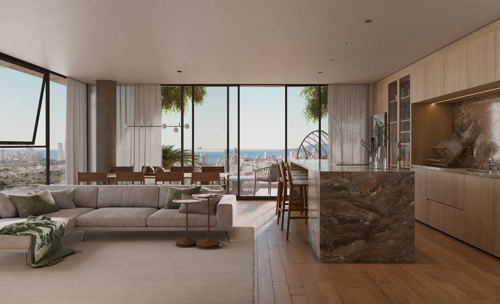 Apartamento decorado — living integrado com área gourmet · Videiras · Vivapark Porto Belo