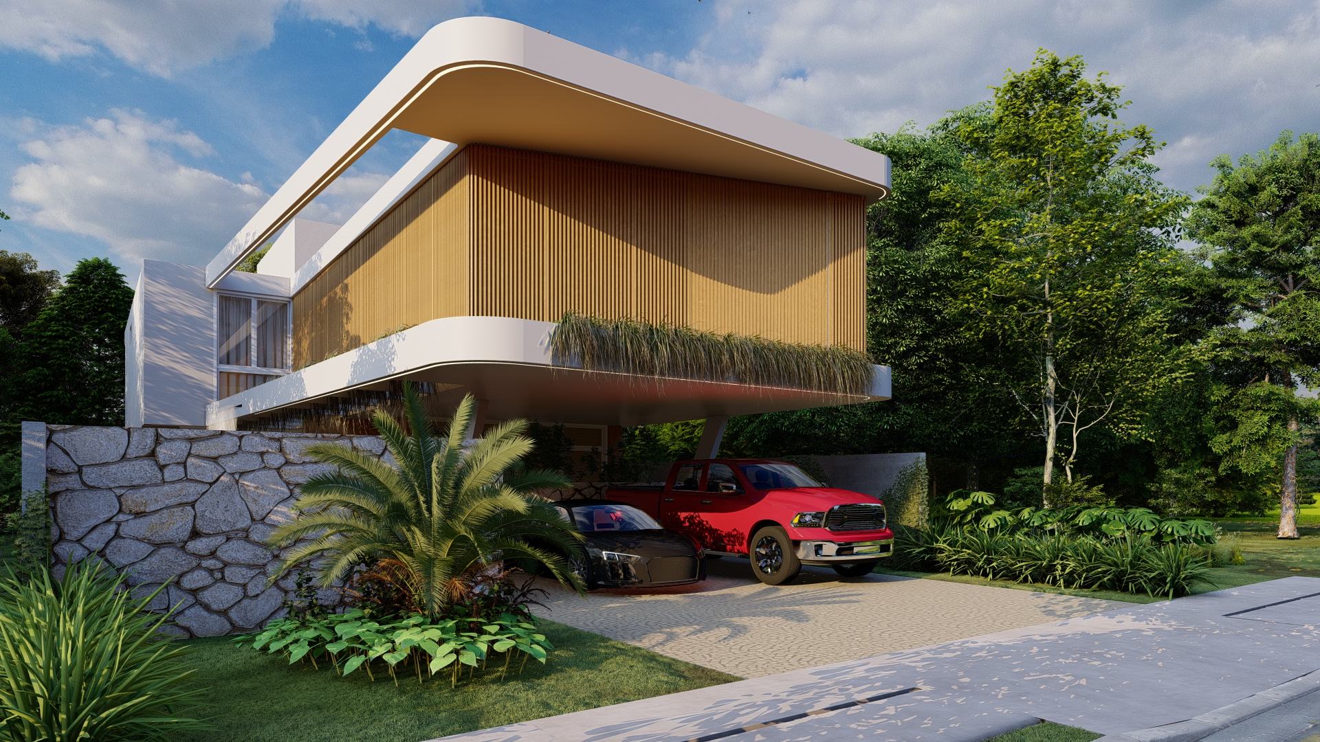 Façade - entrance and garage · Casa Sena · Vivapark Porto Belo