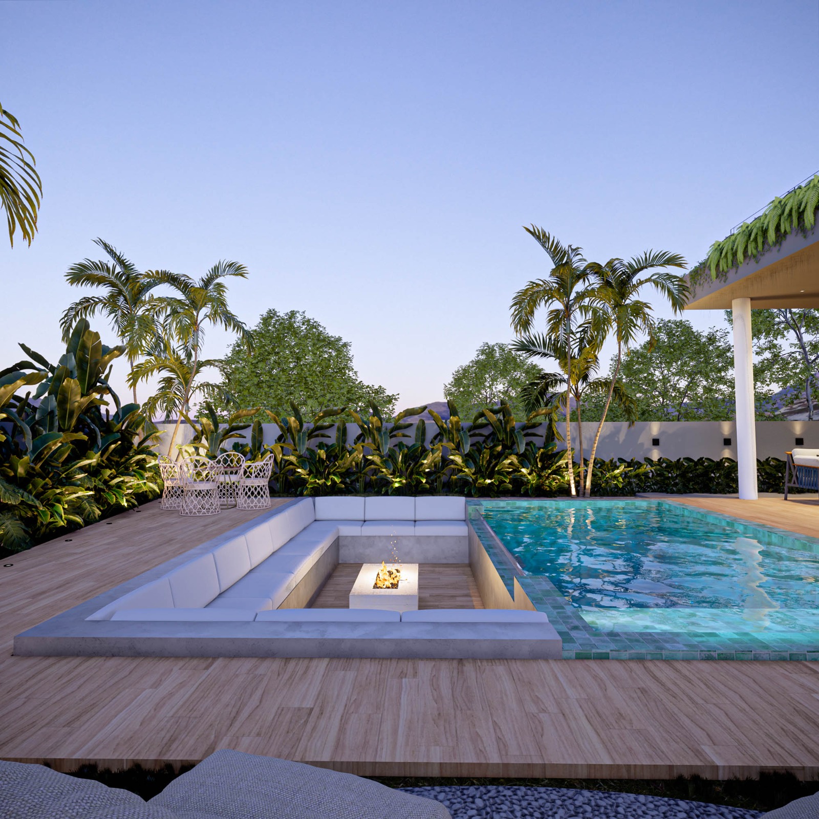 Casa Olivea - Pool with fireplace · Vivapark Porto Belo