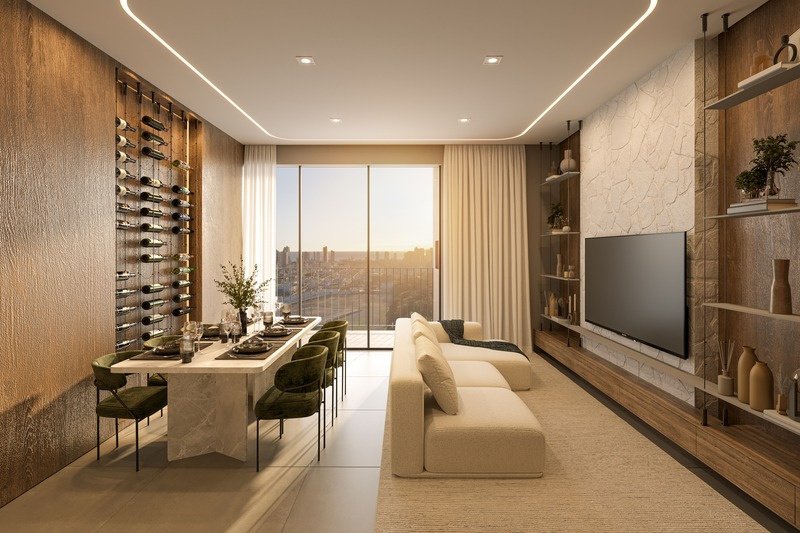 Living — 1 suíte + 2 demi-suítes · Verenna · Vivapark Porto Belo