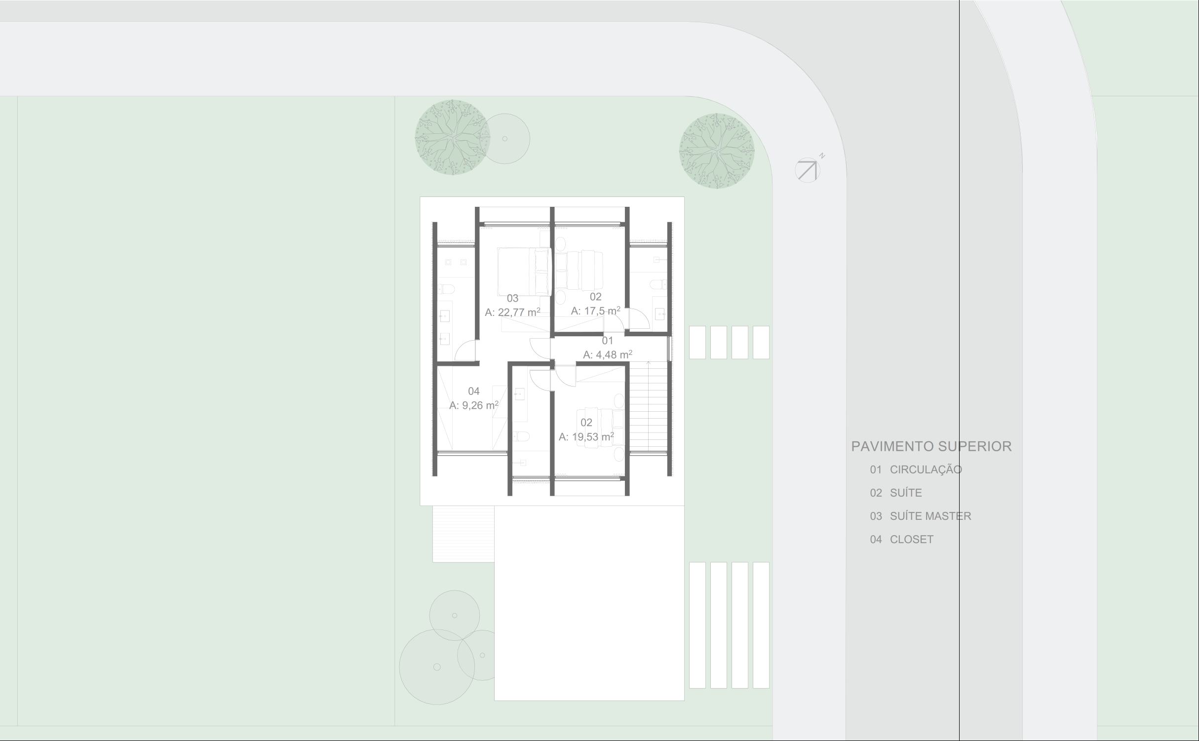 Floor plan - Upper Floor · Vértice House · Vivapark Porto Belo