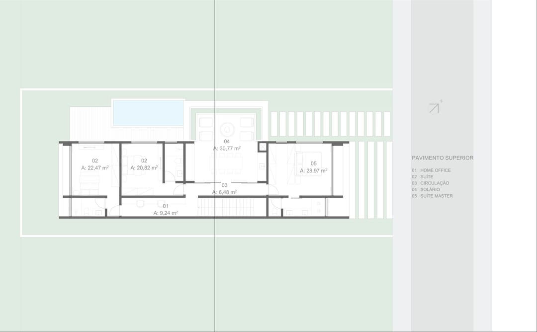 Planta - Piso Superior · Casa Prisma · Vivapark Porto Belo