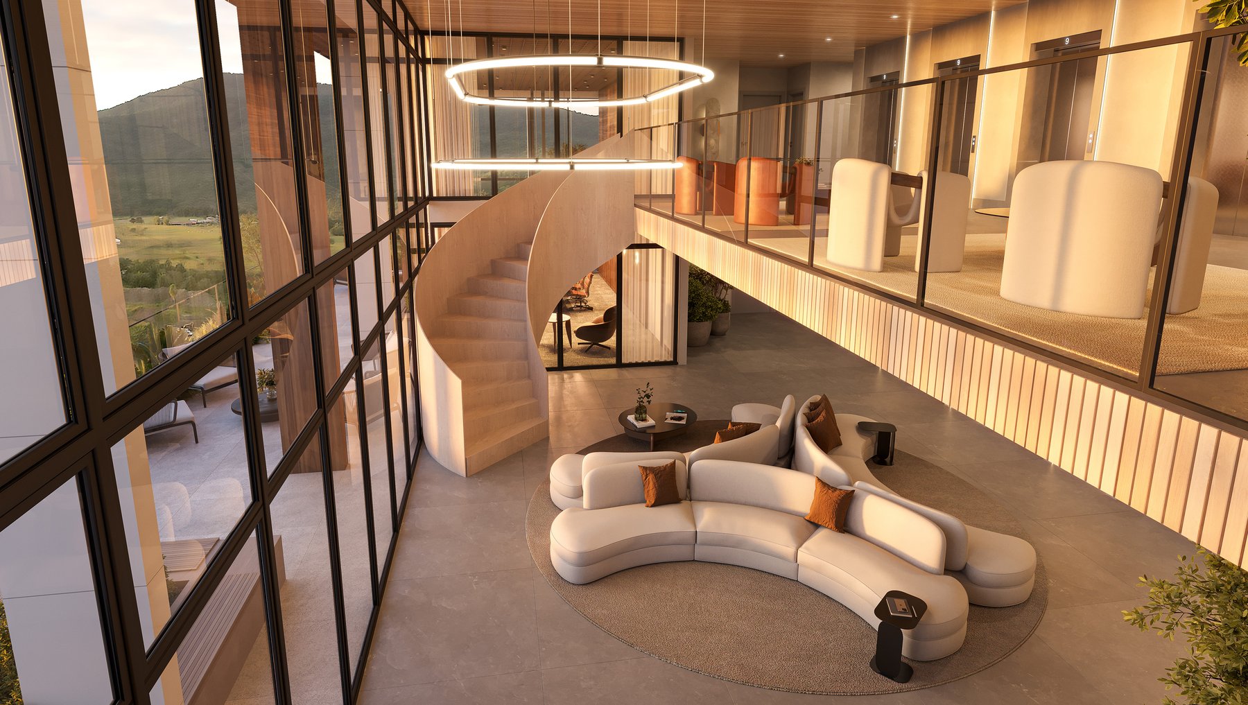Lounge with mezzanine on the 13th floor · Veccel · Vivapark Porto Belo