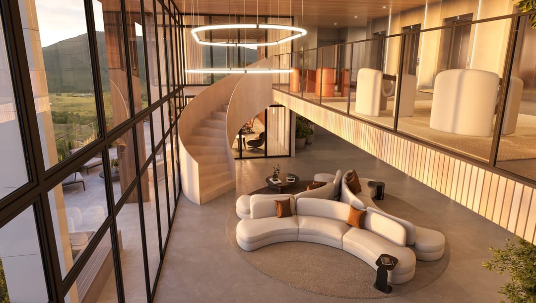 Lounge com mezanino no 13º andar · Veccel · Vivapark Porto Belo