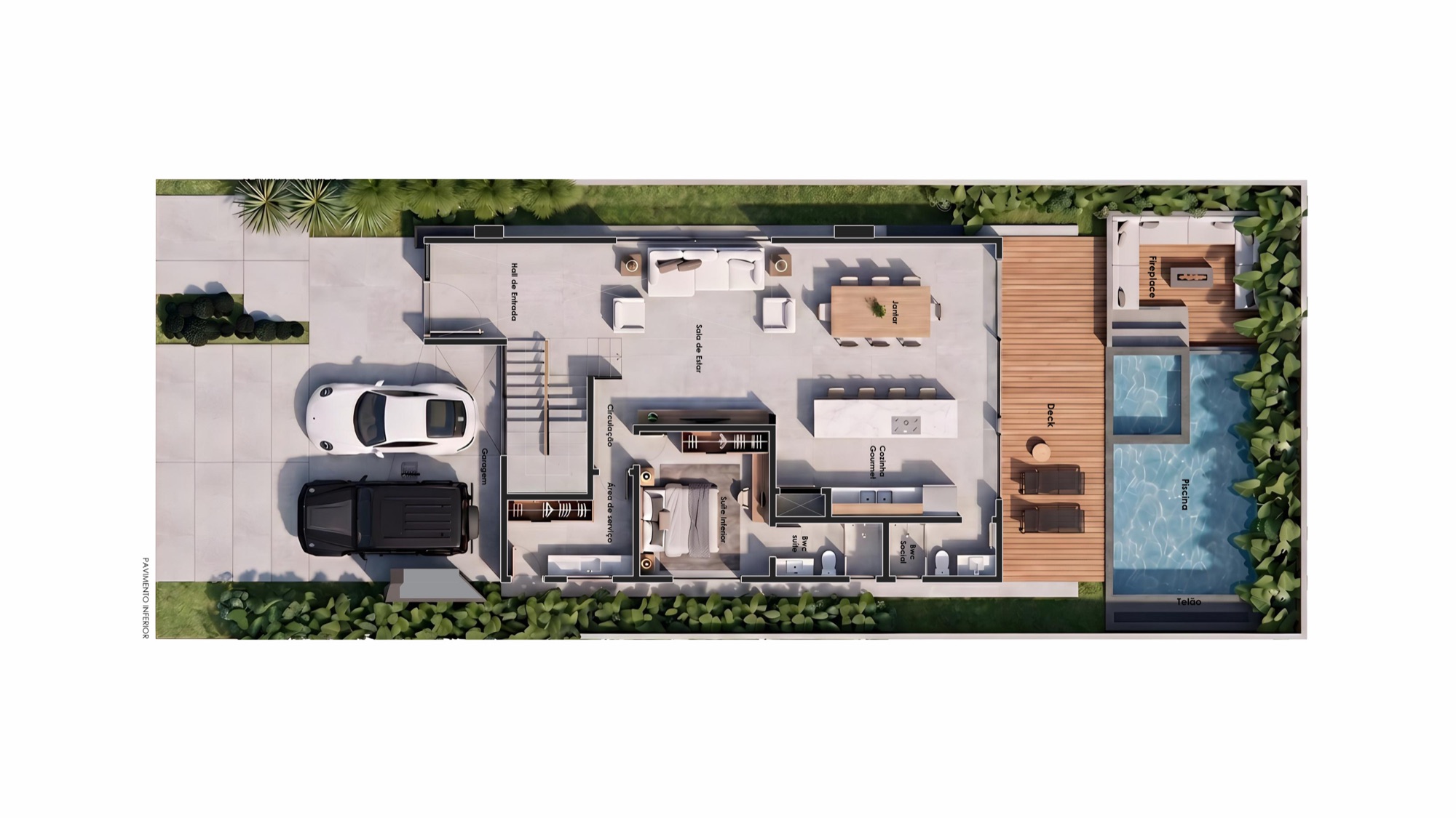 Floor plan - Lower level · Axis House · Vivapark Porto Belo