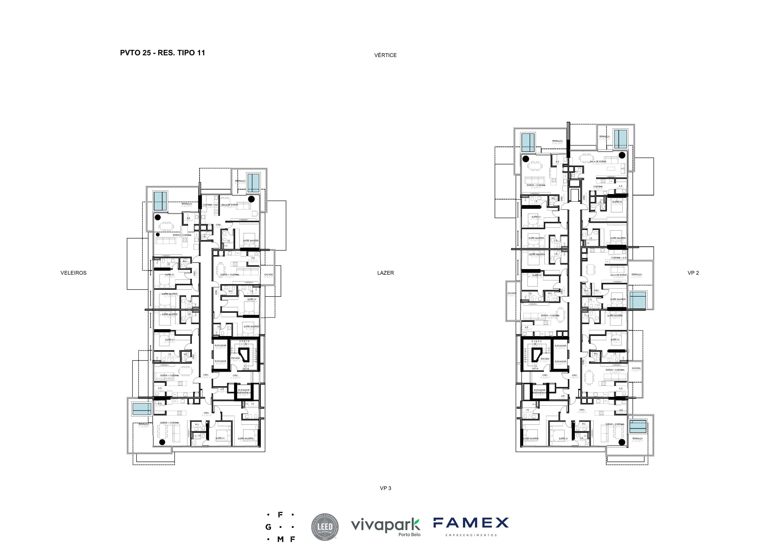 Vitta 27 – Pvto 25 – Pavimento tipo · Vivapark Porto Belo