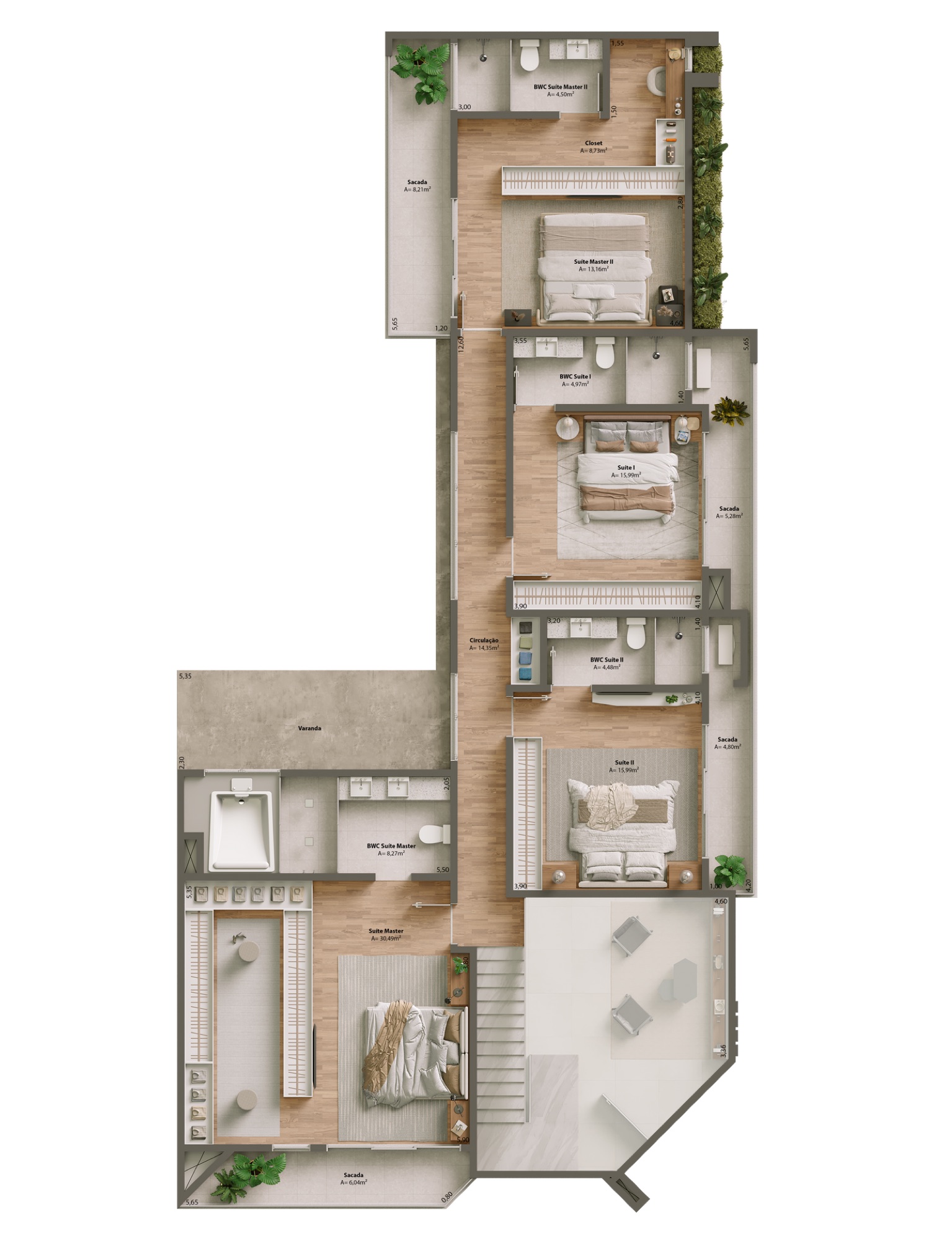 Upper floor plan · Casa Riviera · Vivapark Porto Belo