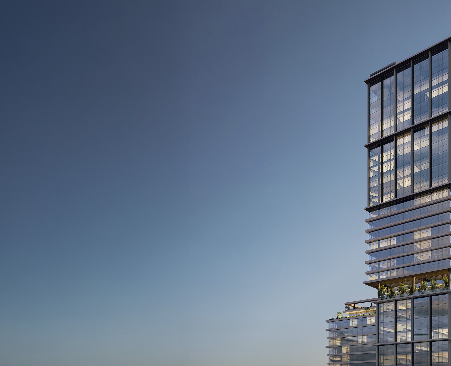 Facade — staggered volumes against the sky · Veccel · Vivapark Porto Belo
