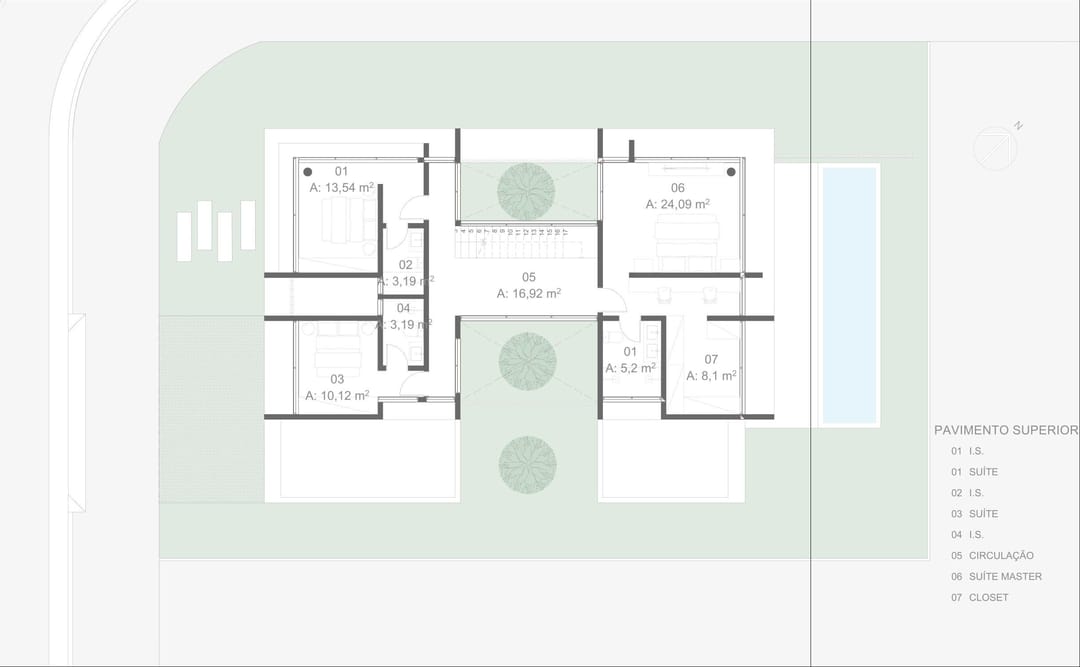 Planta - Piso Superior · Casa Moldura · Vivapark Porto Belo