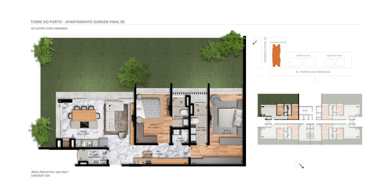 Tower 1 · Garden Unit (5th) · end unit 05 · Veleiros · Vivapark Porto Belo