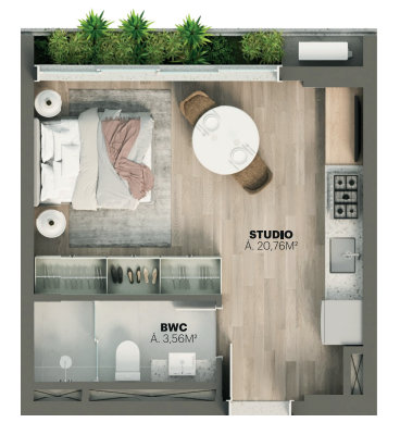 Planta do apartamento · Vértice · 1210 B · Vivapark Porto Belo