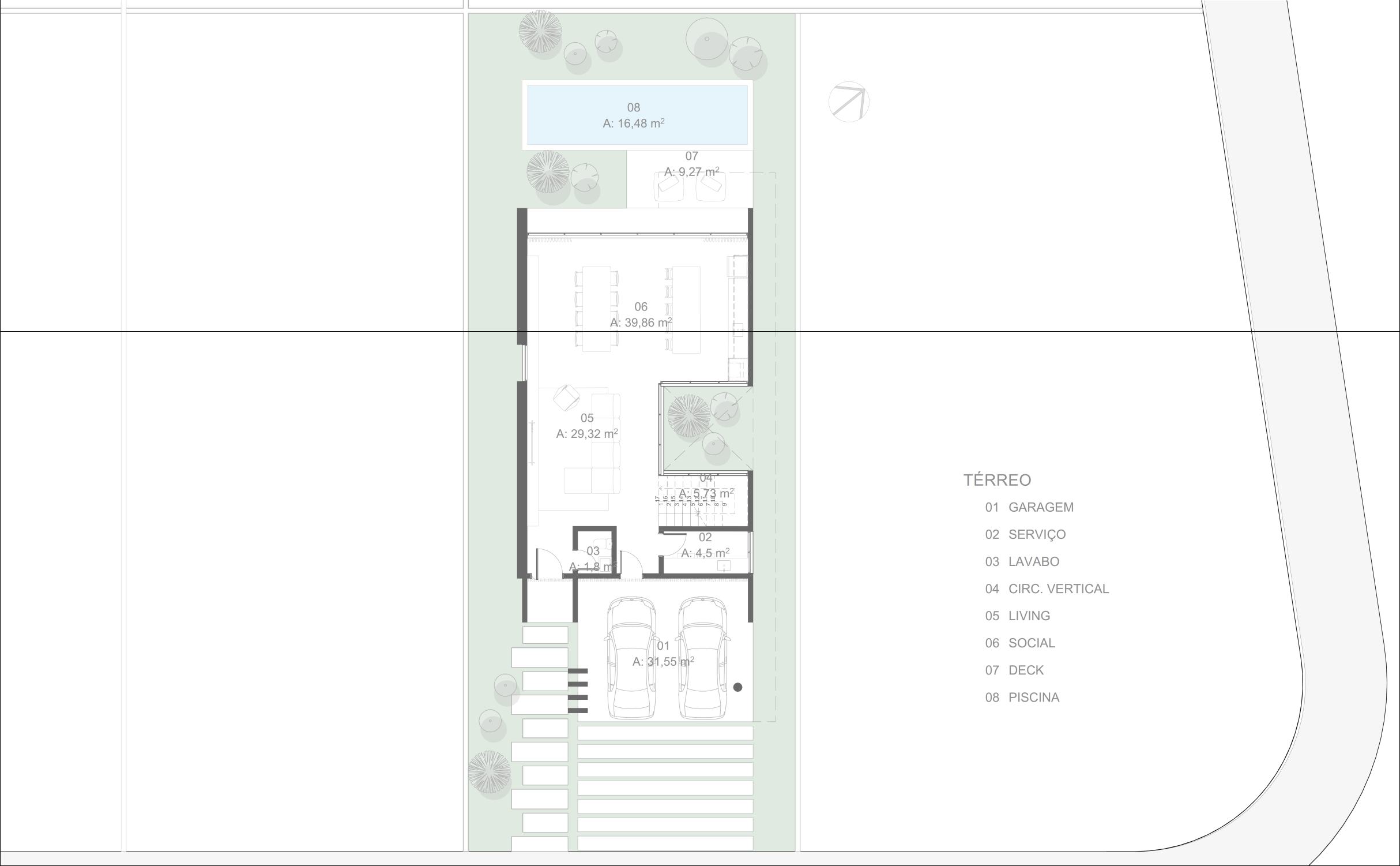 Floor plan - Ground floor · Casa Pátio · Vivapark Porto Belo