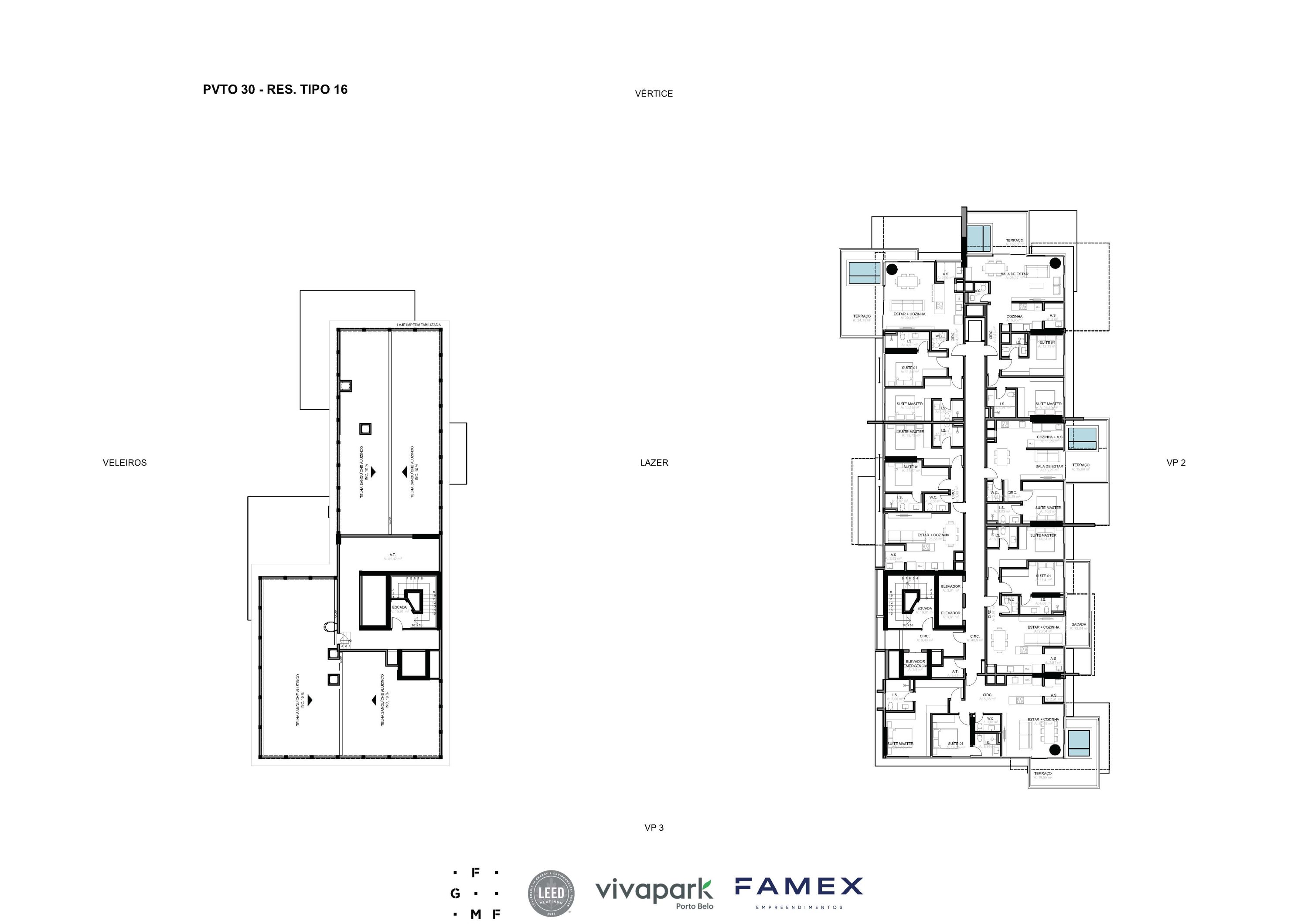 Vitta 27 – Pvto 30 – Pavimento tipo · Vivapark Porto Belo