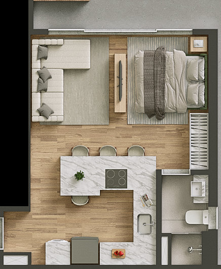 Planta do apartamento · Voz · 59P · Vivapark Porto Belo