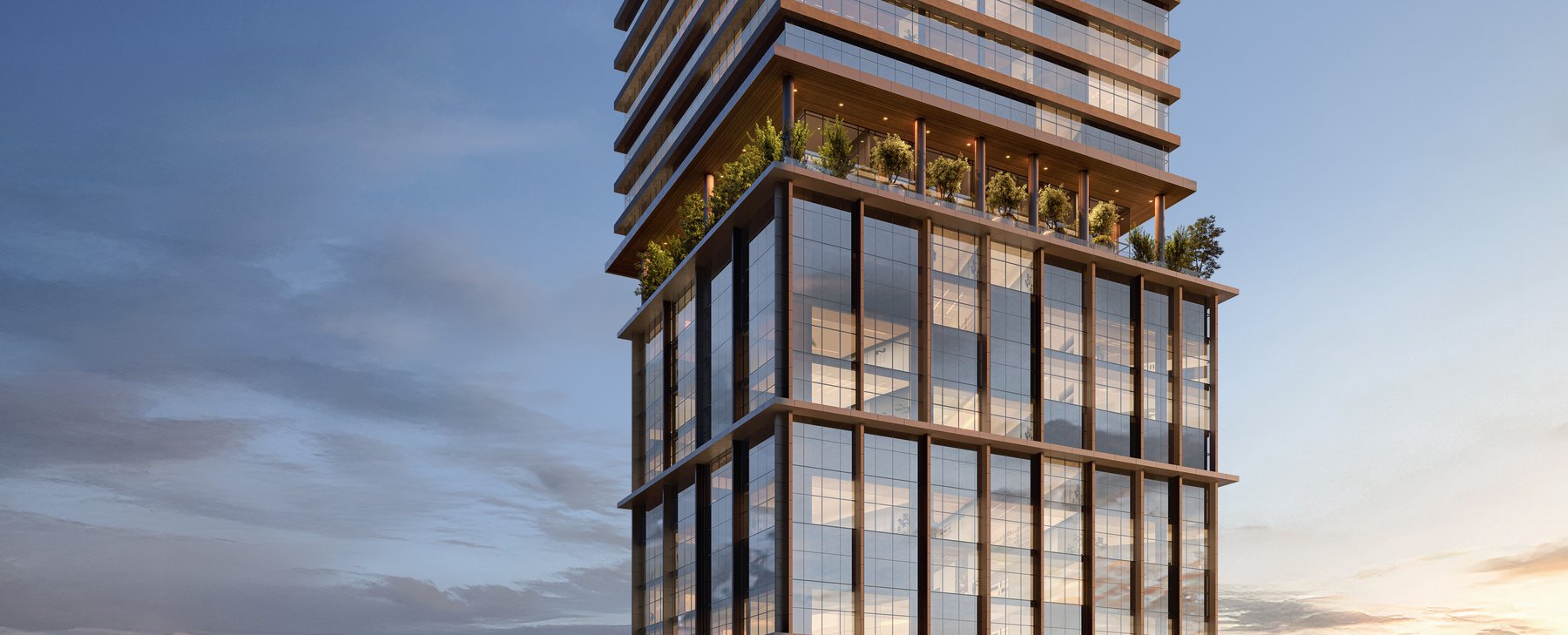 Facade — tower crown with helipad · Veccel · Vivapark Porto Belo