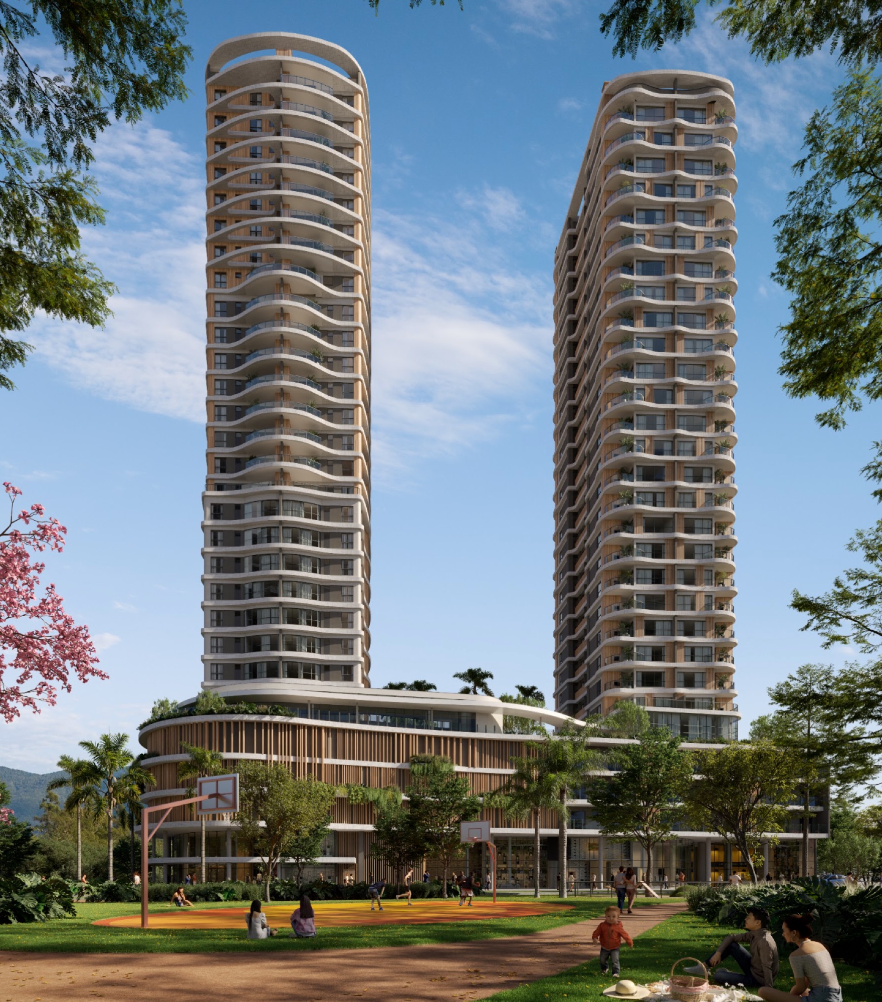 Vista das torres com quadra · Valence · Vivapark Porto Belo