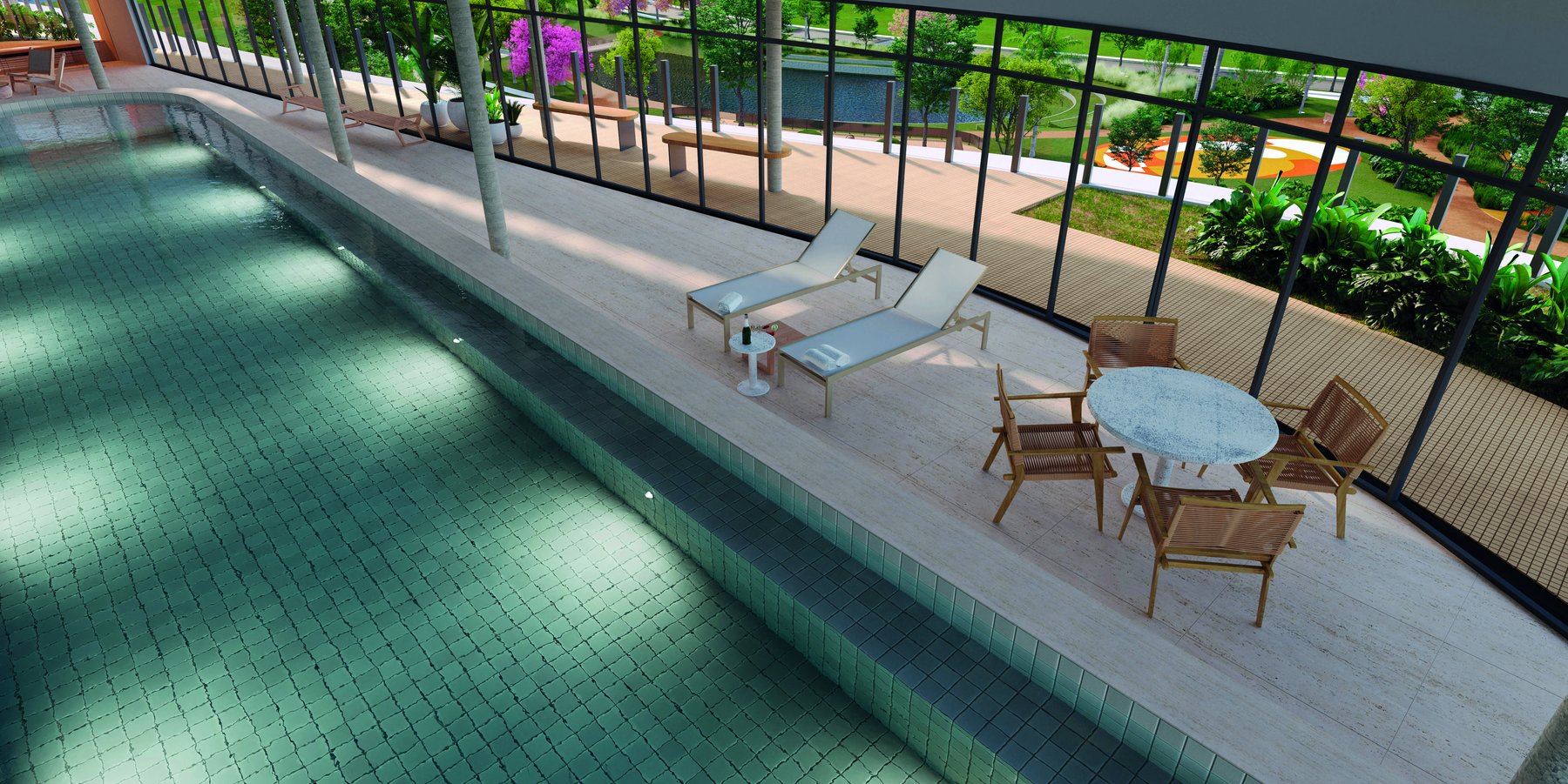 Piscina aquecida com vista para o parque · Valence · Vivapark Porto Belo
