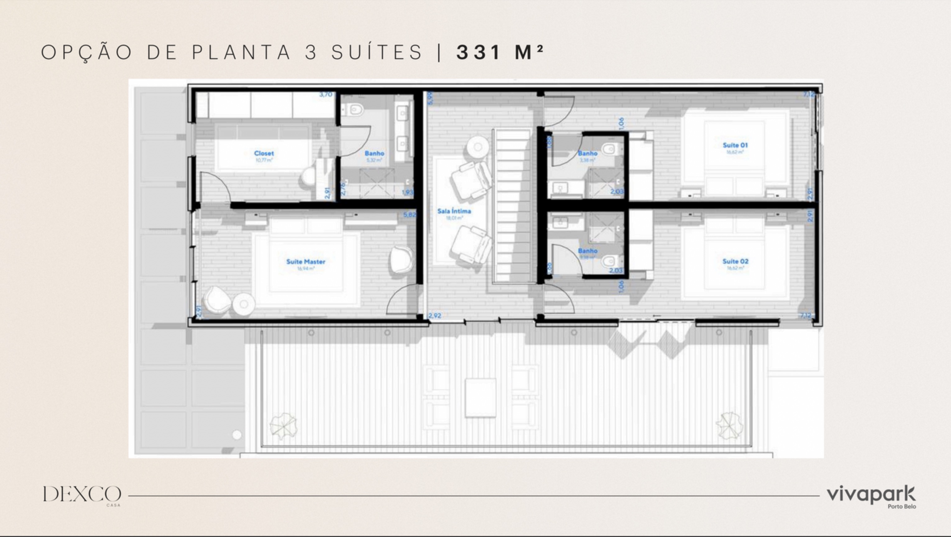 Floor Plan - Upper Level · Casa Dexco · Vivapark Porto Belo